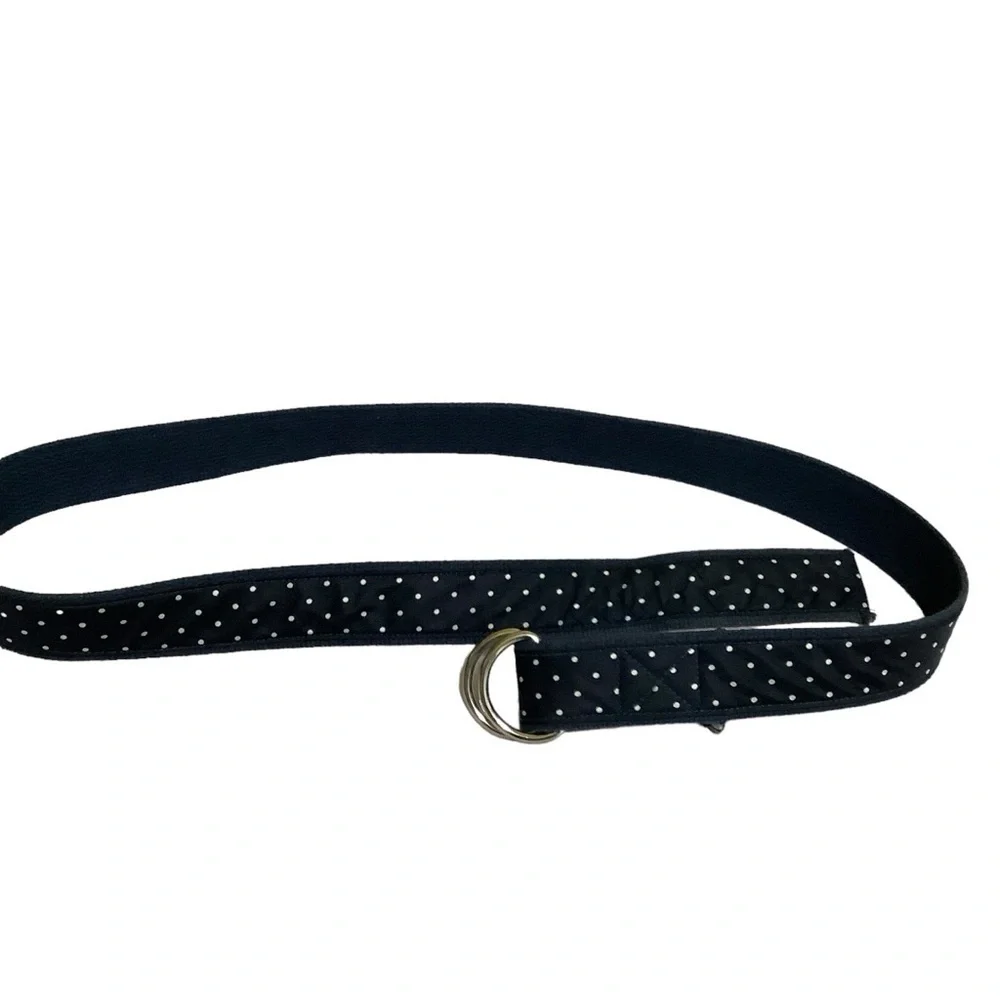 Men’s Navy Blue White Polka Dot Belt Size 40-42 - Picture 4 of 7